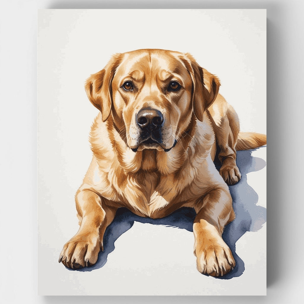 Labrador retriever dorado - Kit de pintura por números — Estándar