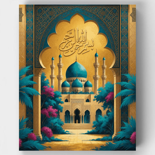 Golden Mosque Paradise - Paint by Numbers Kit