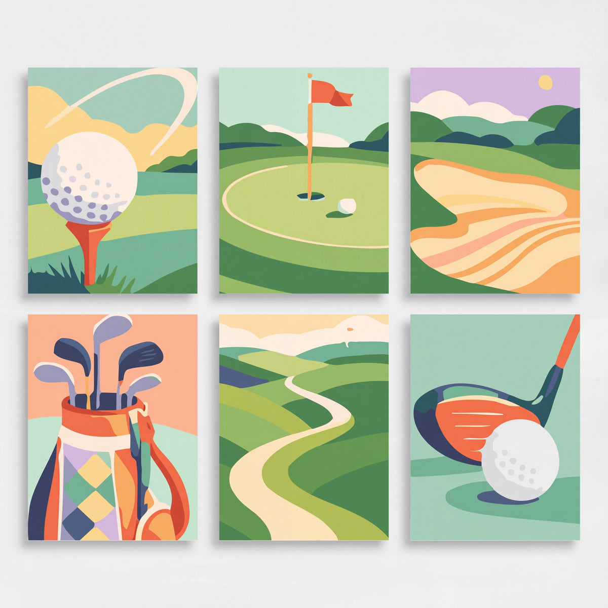 Golf - Mini Paint by Numbers Set