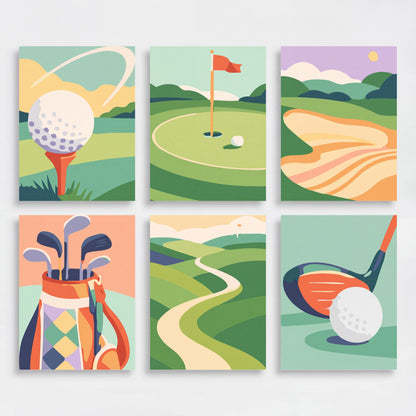 Golf - Mini Paint by Numbers Set