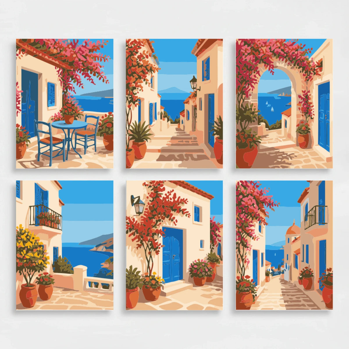 Greek Island Charm Collection - Mini Paint by Numbers Set