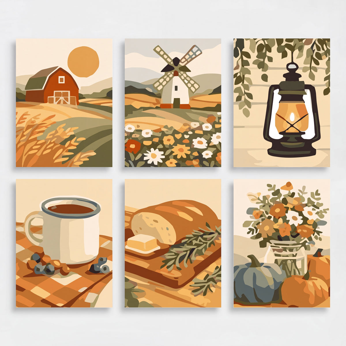 Harvest Homestead - Mini Paint by Numbers Set