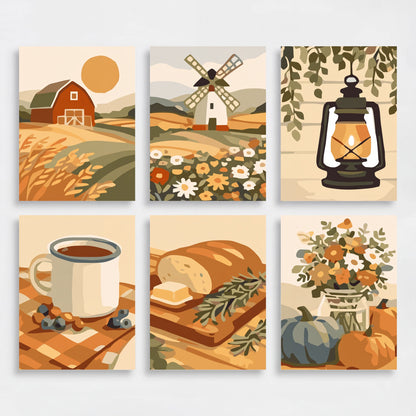 Harvest Homestead - Mini Paint by Numbers Set
