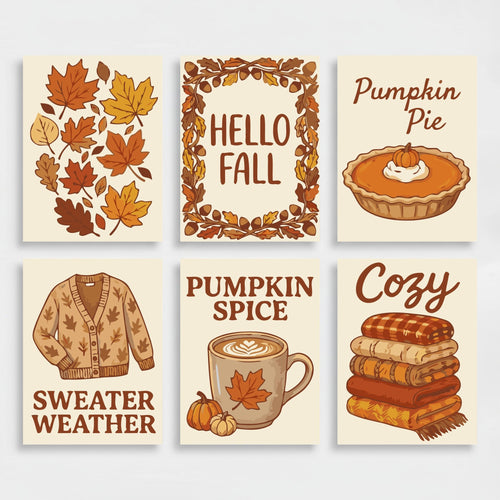 Hello Fall Autumn Vibes - Mini Paint by Numbers Set