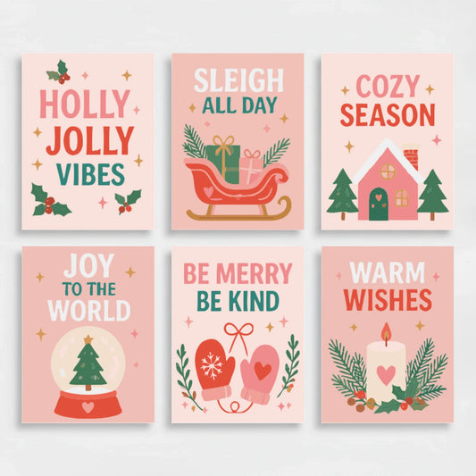 Holly Jolly Christmas Quotes - Mini Paint by Numbers Set