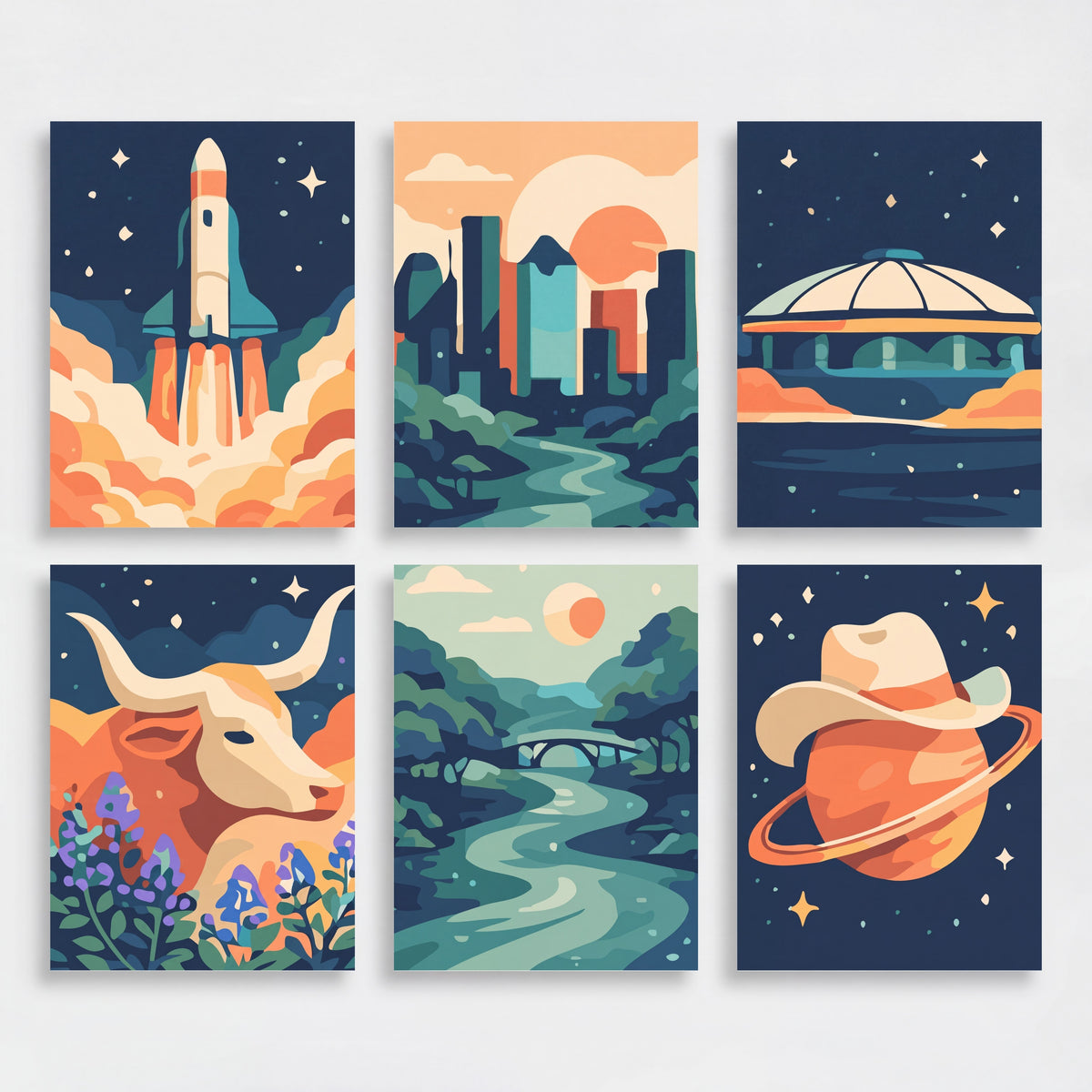 Houston Explorer - Mini Paint by Numbers Set