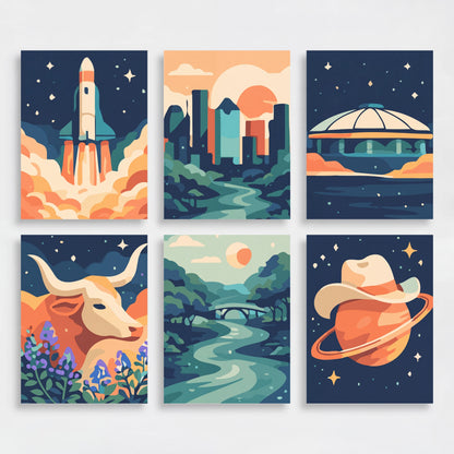Houston Explorer - Mini Paint by Numbers Set
