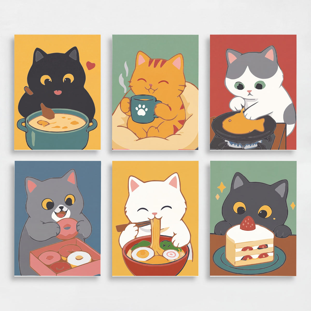 Hungry Kitties - Mini Paint by Numbers Set