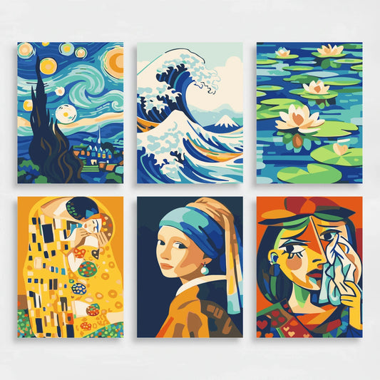 Iconic Masterpieces - Mini Paint by Numbers Set