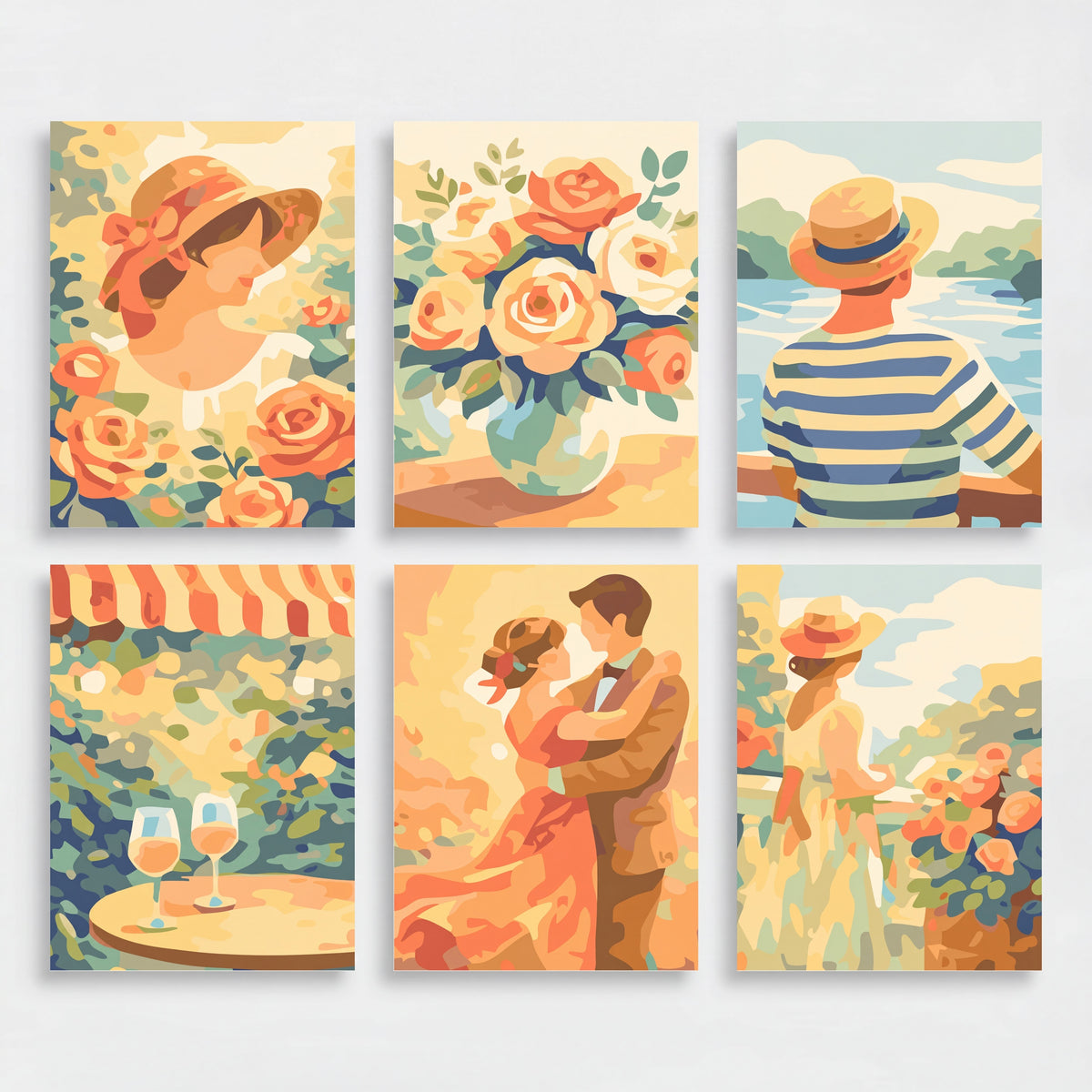 Impressionist Summer Romance - Mini Paint by Numbers Set