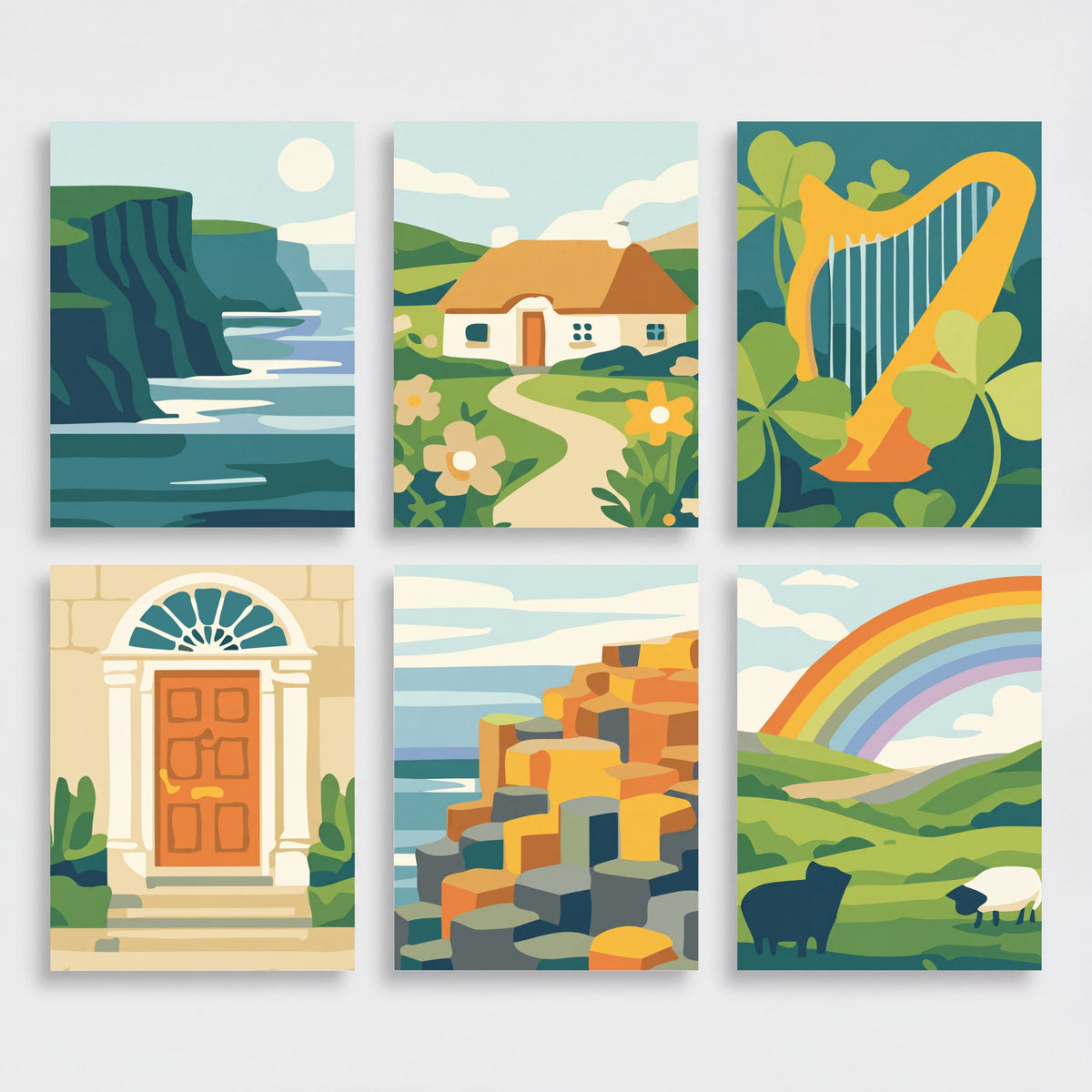 Irish Landscapes - Mini Paint by Numbers Set