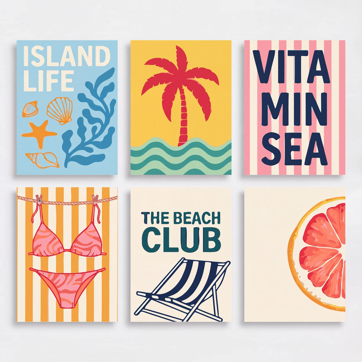 Island Beach Life - Mini Paint by Numbers Set