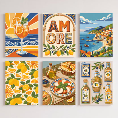Italian Amore - Mini Paint by Numbers Set