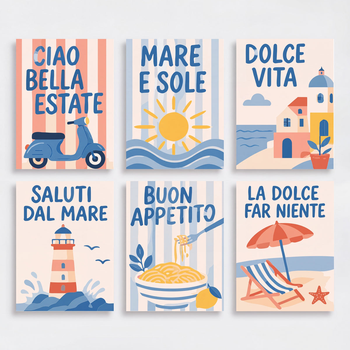 Italian Coastal Vibes - Mini Paint by Numbers Set