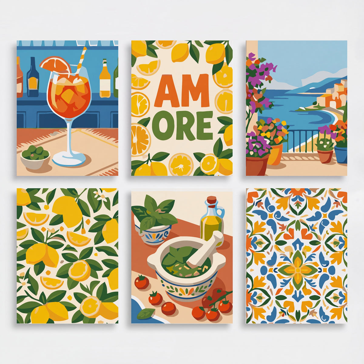 Italian Summer Vibes - Mini Paint by Numbers Set