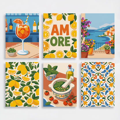 Italian Summer Vibes - Mini Paint by Numbers Set