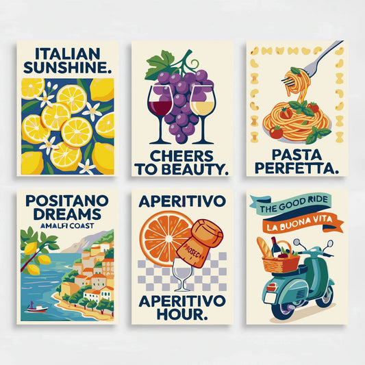 Italian La Dolce Vita - Mini Paint by Numbers Set