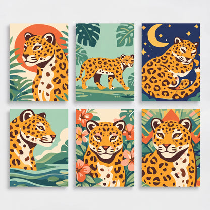 Jaguars - Mini Paint by Numbers Set