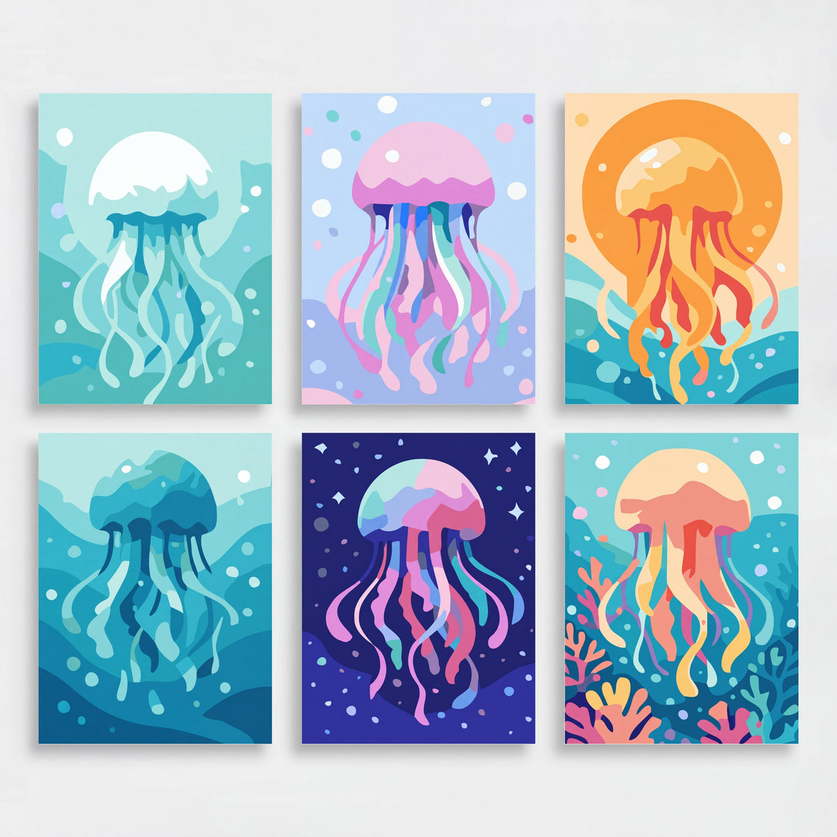 Jellyfish - Mini Paint by Numbers Set