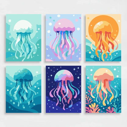 Jellyfish - Mini Paint by Numbers Set
