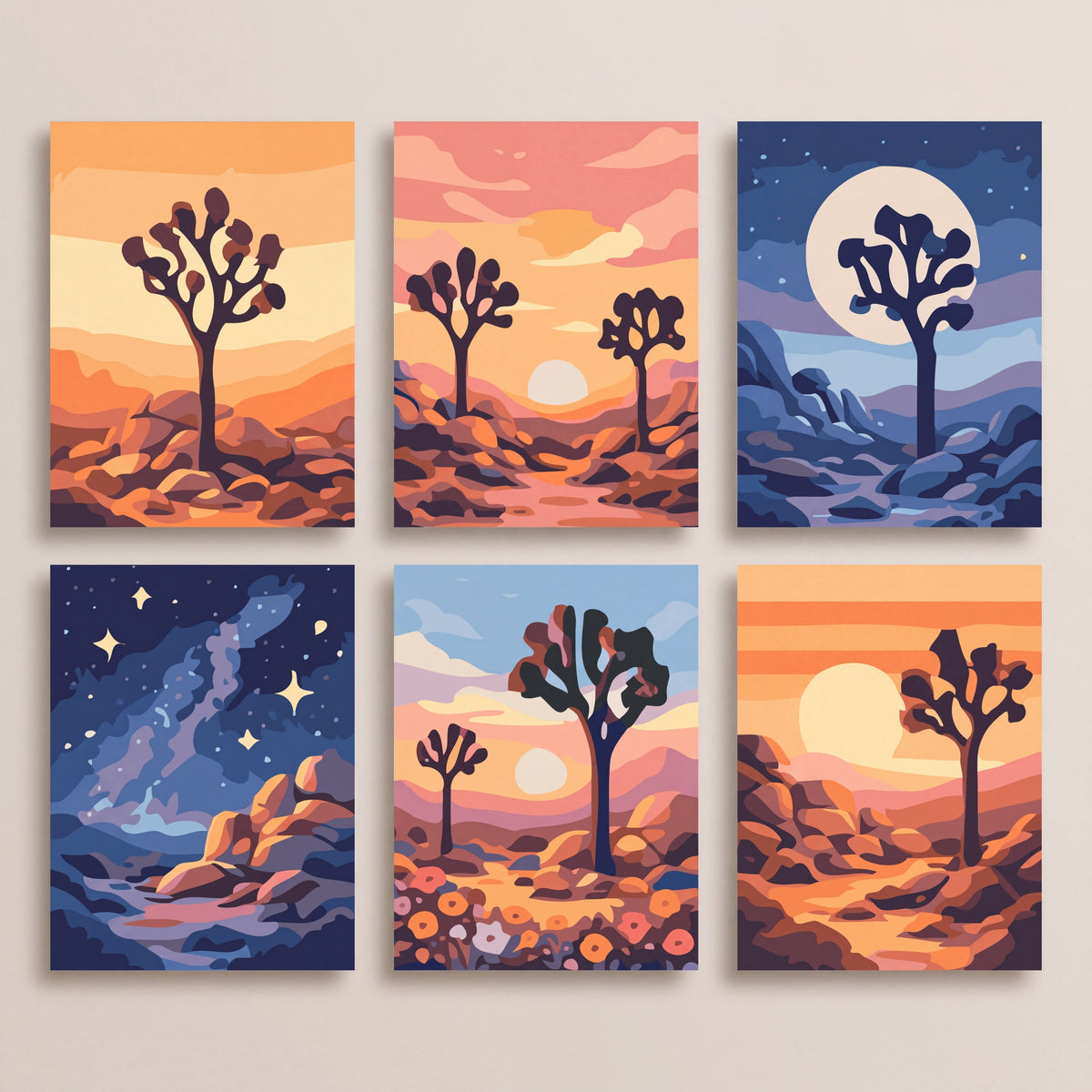 Joshua Tree National Park - Mini Paint by Numbers Set