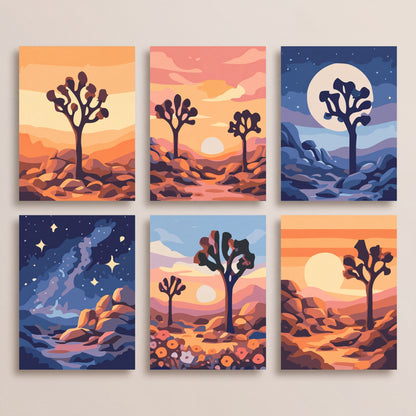 Joshua Tree National Park - Mini Paint by Numbers Set