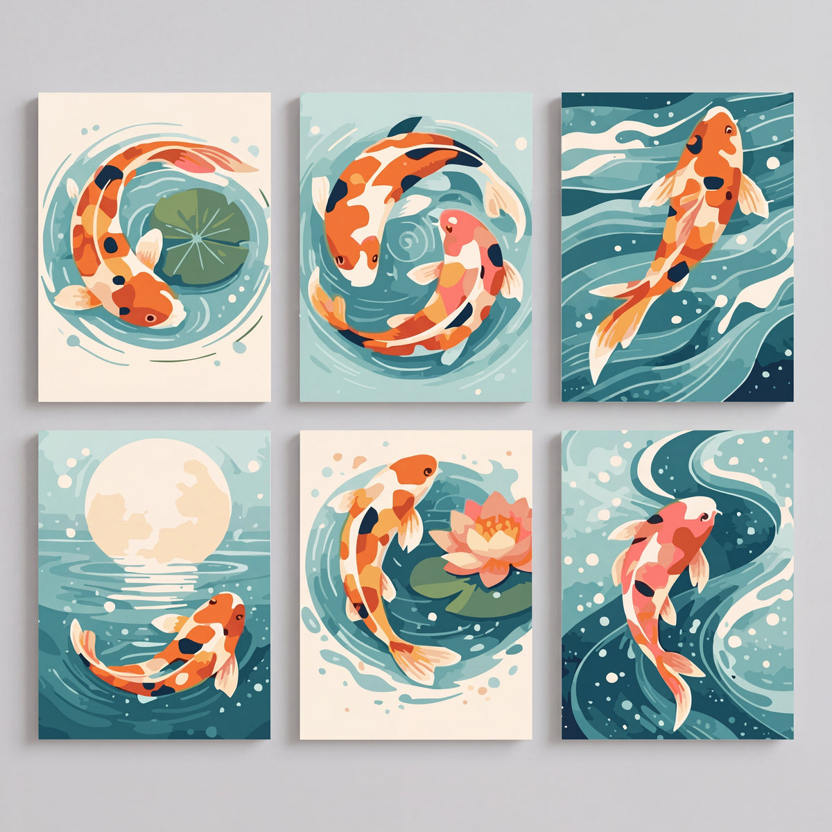 Koi Fish - Mini Paint by Numbers Set