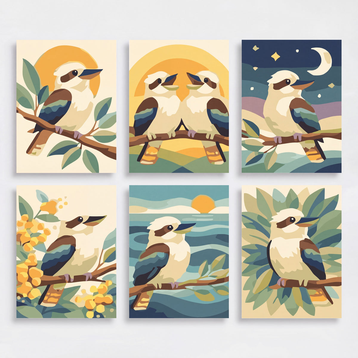 Kookaburras - Mini Paint by Numbers Set