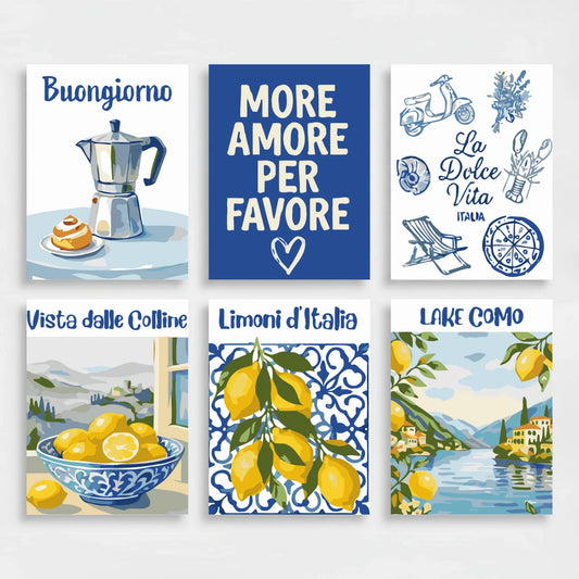 La Dolce Vita Italia Collection - Mini Paint by Numbers Set