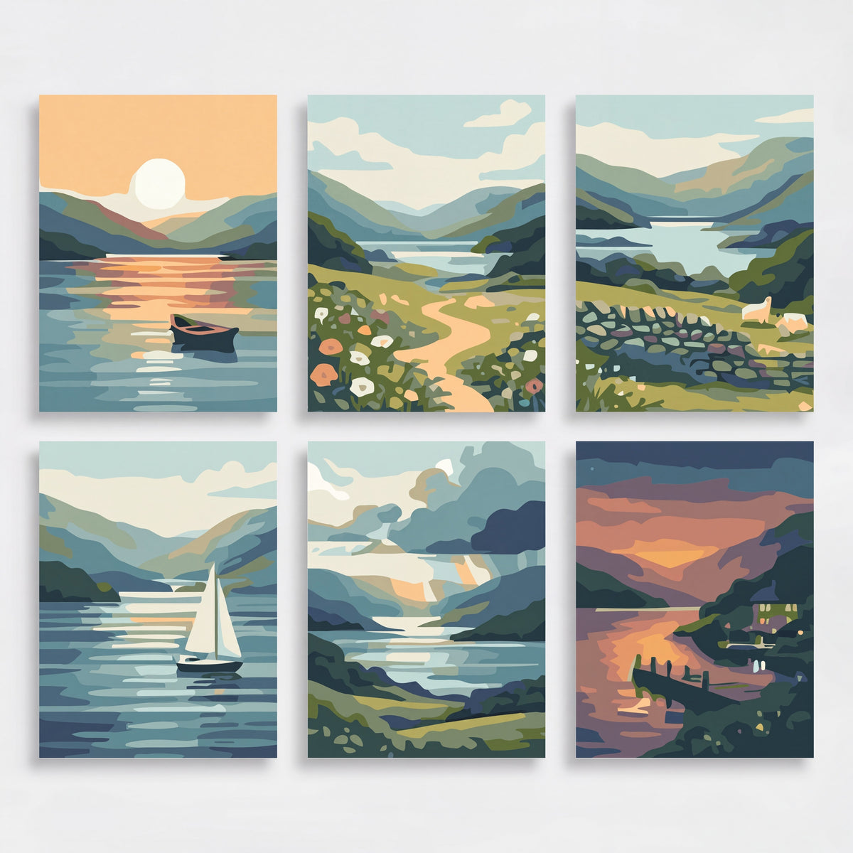 Lake District - Mini Paint by Numbers Set