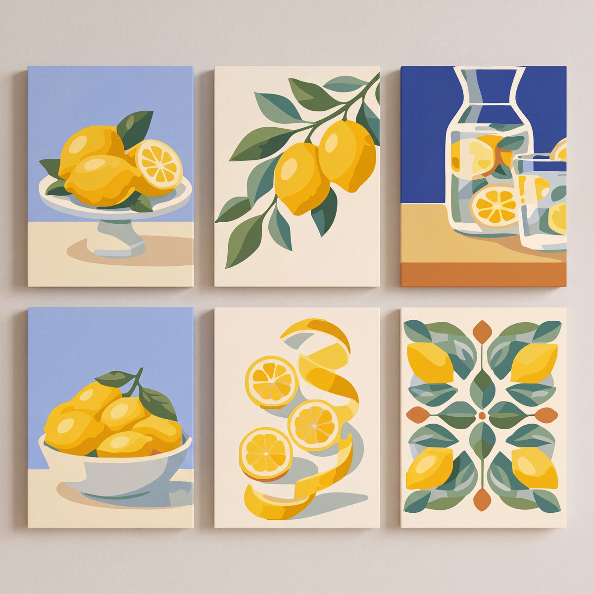 Lemons - Mini Paint by Numbers Set