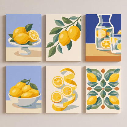 Lemons - Mini Paint by Numbers Set
