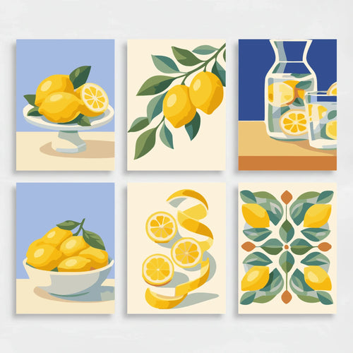 Lemons - Mini Paint by Numbers Set