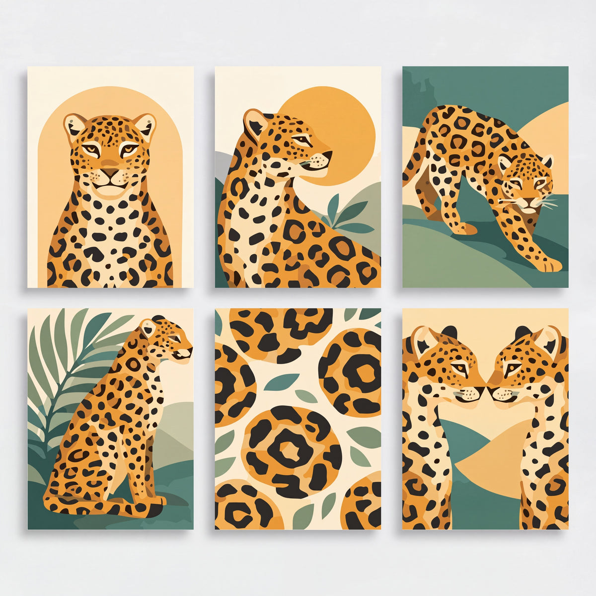 Leopards - Mini Paint by Numbers Set
