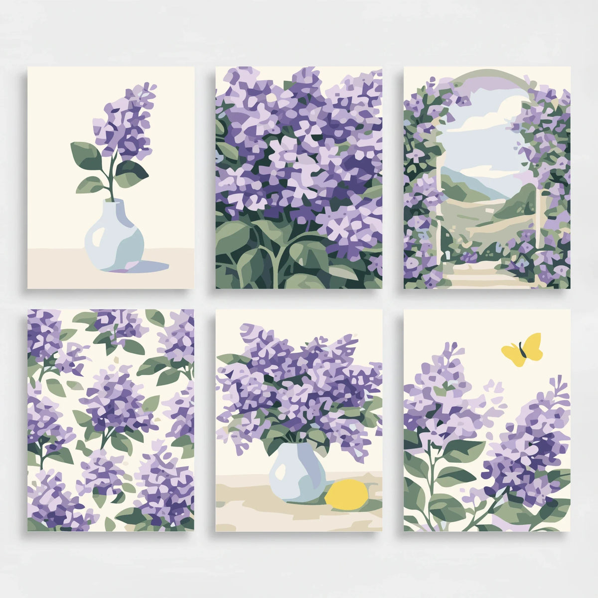 Lilacs - Mini Paint by Numbers Set