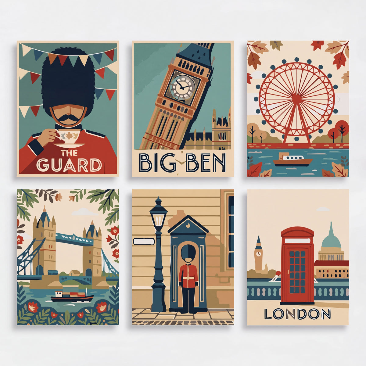 London Icons - Mini Paint by Numbers Set