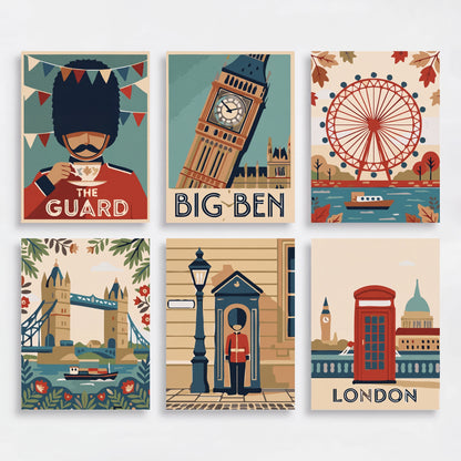 London Icons - Mini Paint by Numbers Set