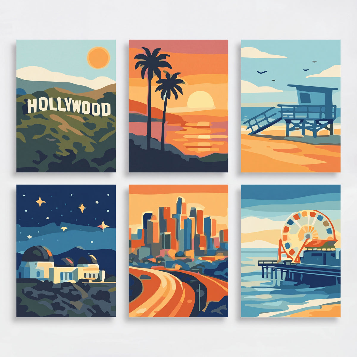 Los Angeles - Mini Paint by Numbers Set