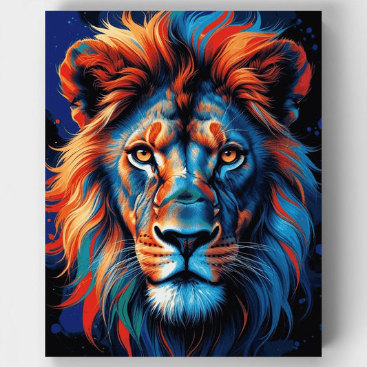 Majestic Colorful Lion - Paint by Numbers Kit