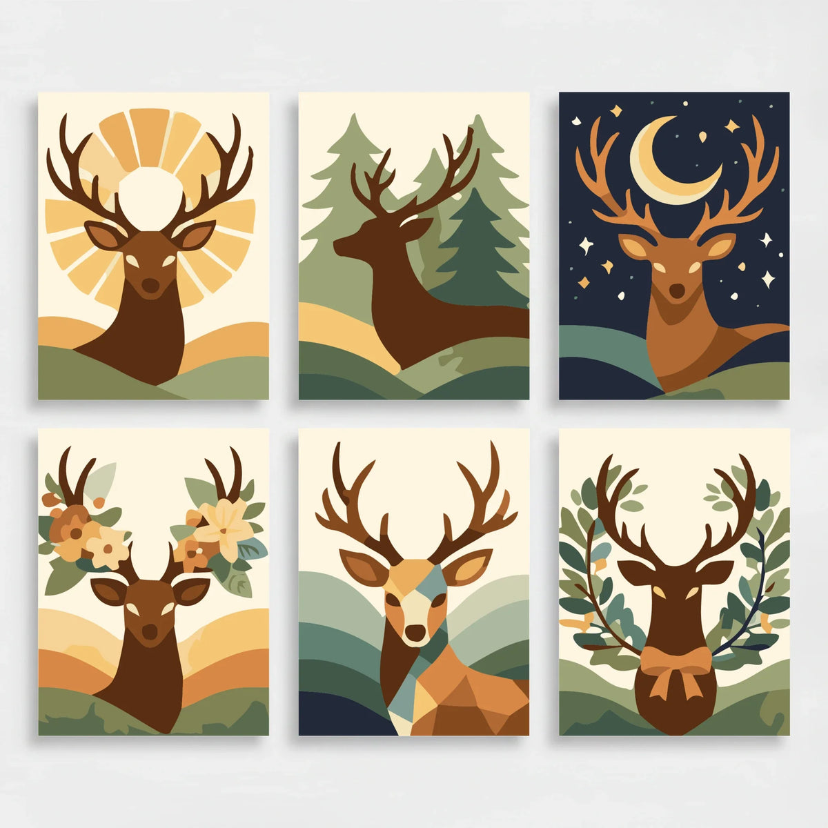 Majestic Deer - Mini Paint by Numbers Set