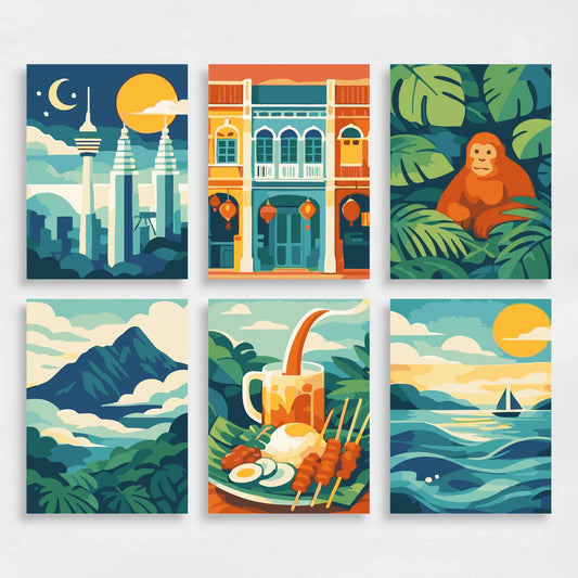 Malaysian Heritage - Mini Paint by Numbers Set