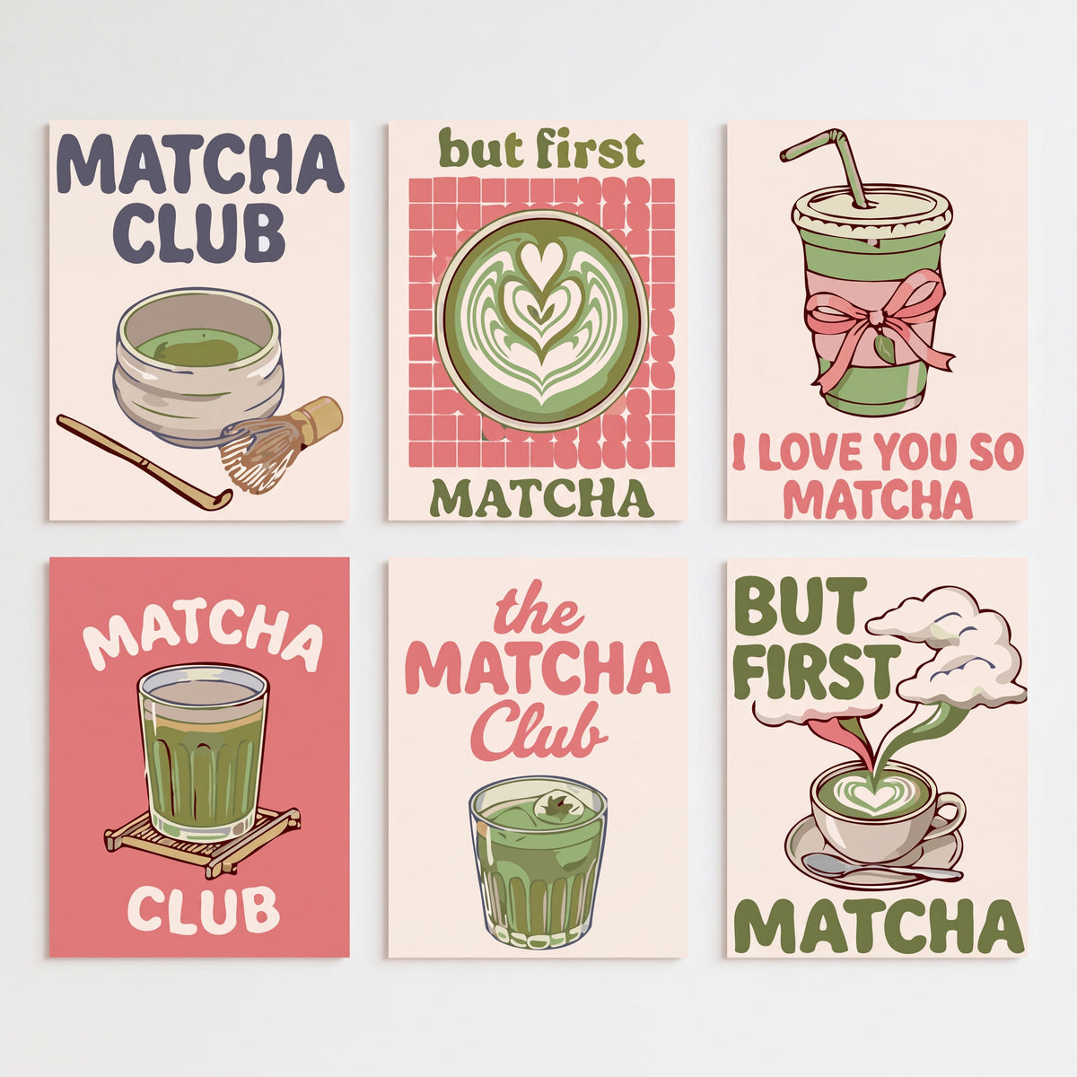 Matcha Club Posters - Mini Paint by Numbers Set