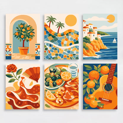Mediterranean Bliss - Mini Paint by Numbers Set
