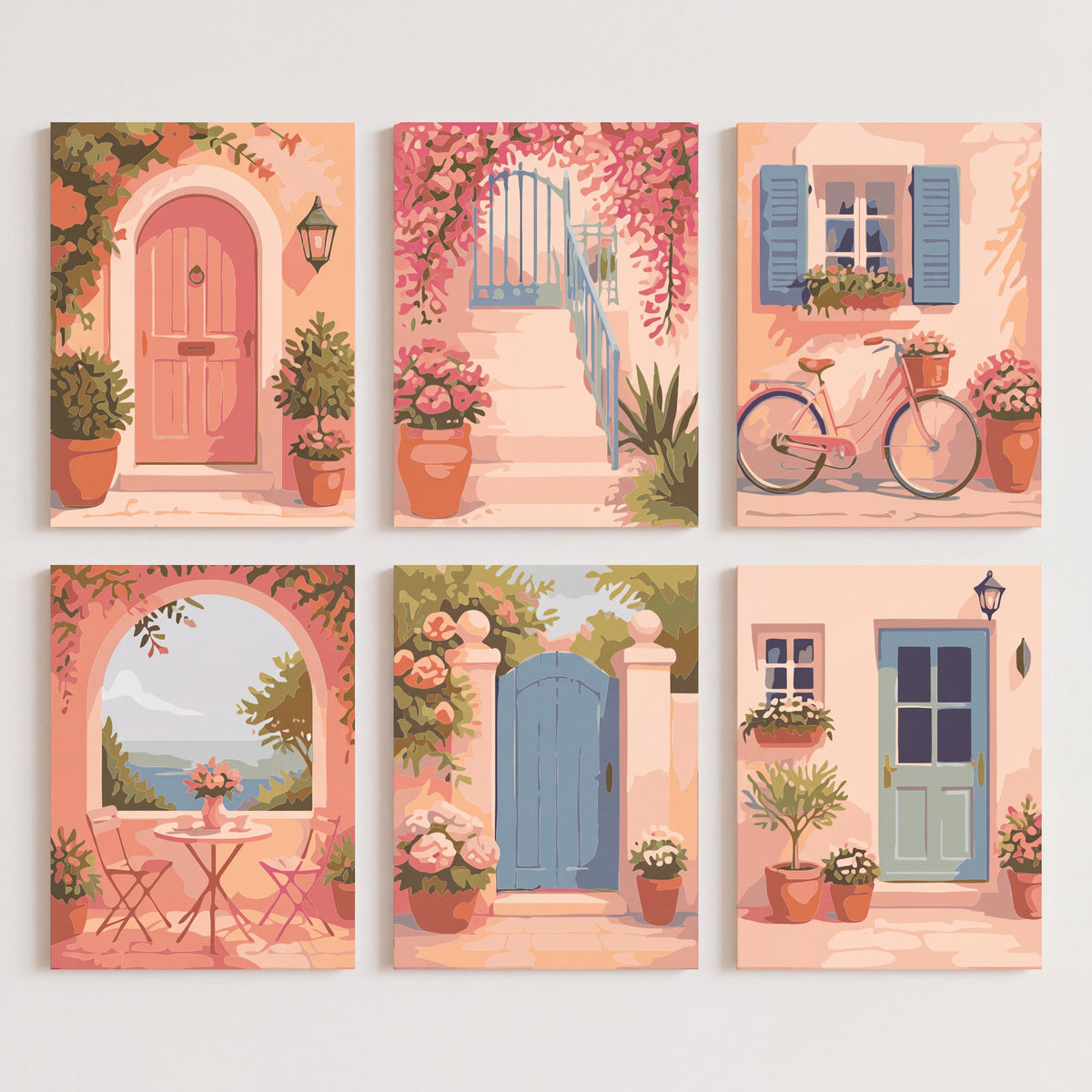 Mediterranean Cottage Charm - Mini Paint by Numbers Set