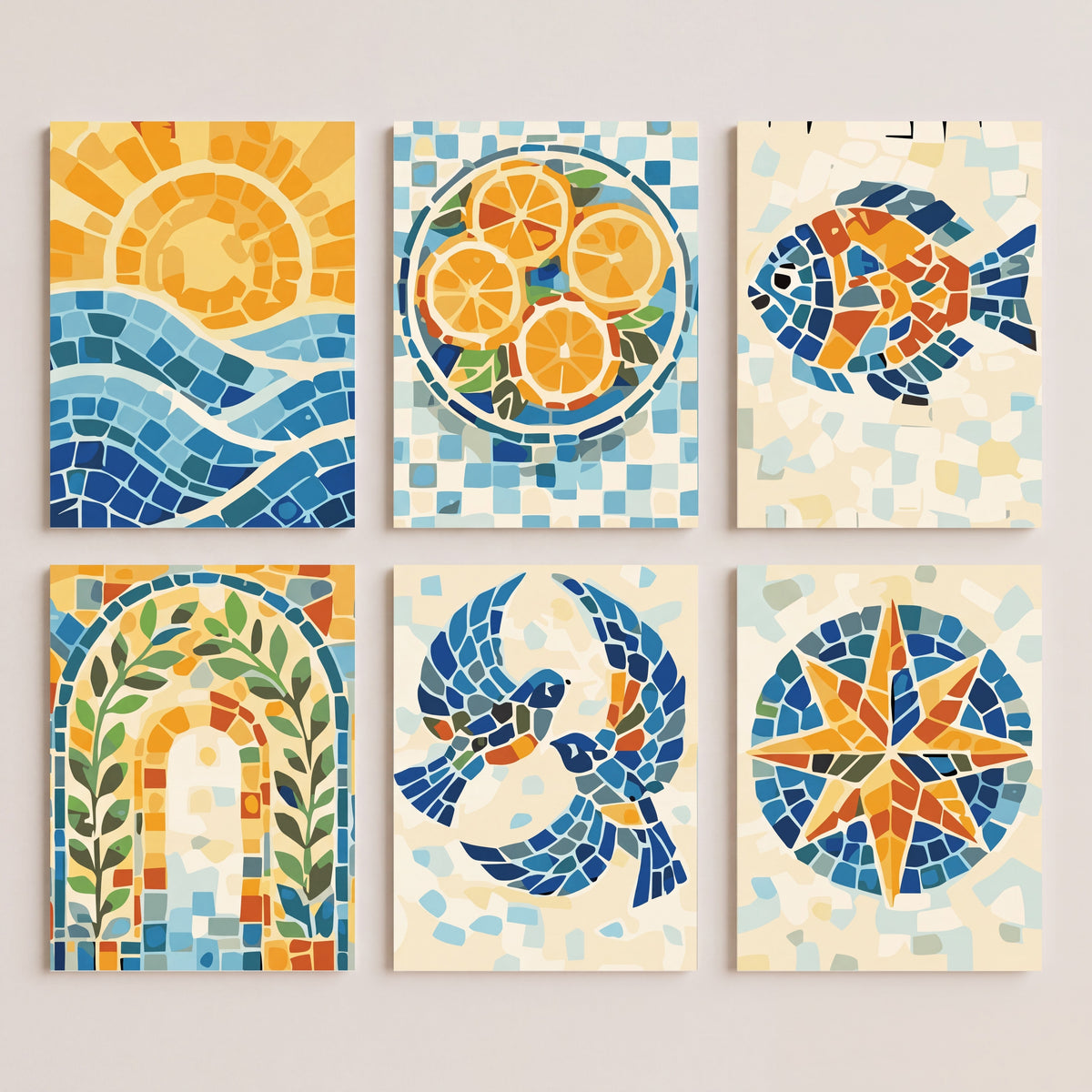 Mediterranean Mosaic - Mini Paint by Numbers Set
