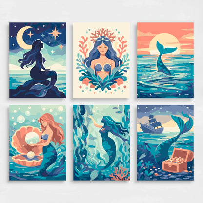 Mermaids - Mini Paint by Numbers Set