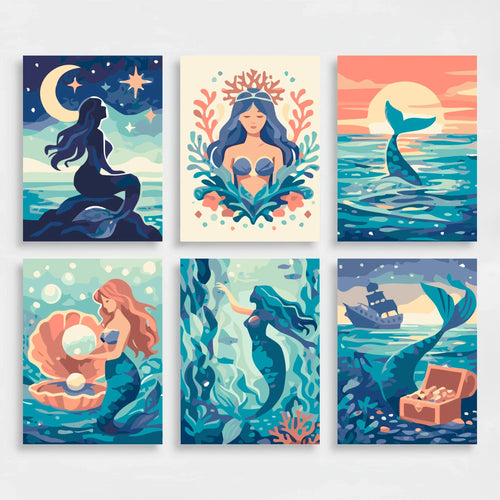 Mermaids - Mini Paint by Numbers Set