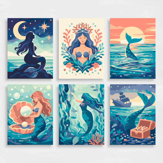 Mermaids - Mini Paint by Numbers Set