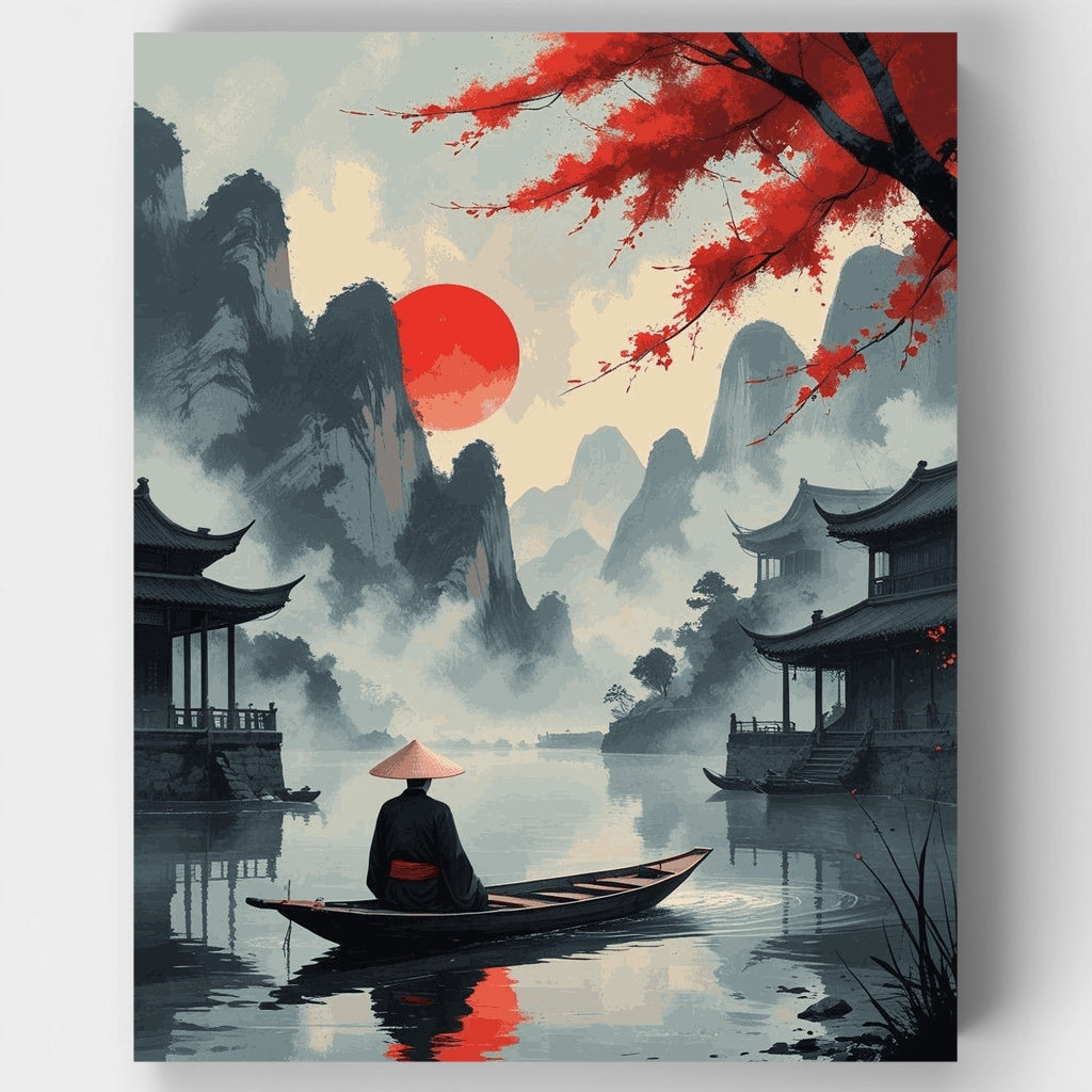 Misty River Serenity - Paint by Numbers Kit