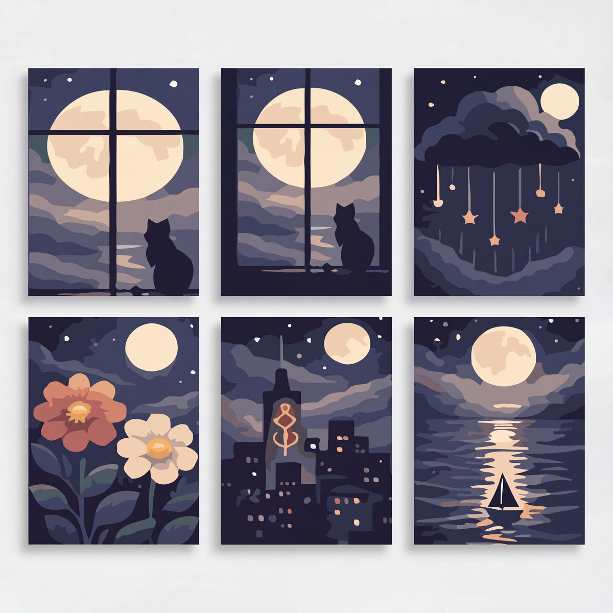 Moonlight Dreams - Mini Paint by Numbers Set